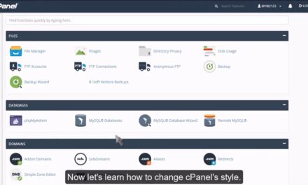 cPanel – Changing the main theme