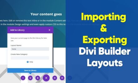 How to import and export Divi theme saved layouts