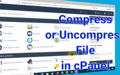 How to Compress or Uncompress Data File in cPanel