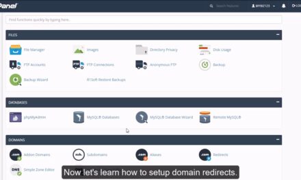 cPanel –  Setting Up a URL Redirect