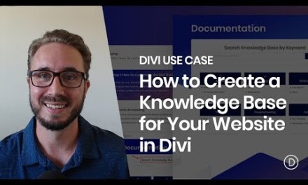 How to Create a Knowledge Base for your Website with Divi